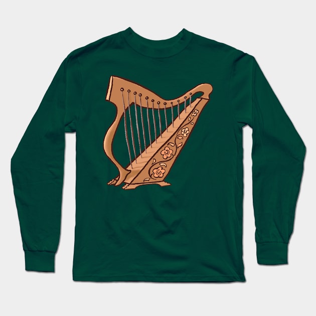 Harp Long Sleeve T-Shirt by ElectronicCloud